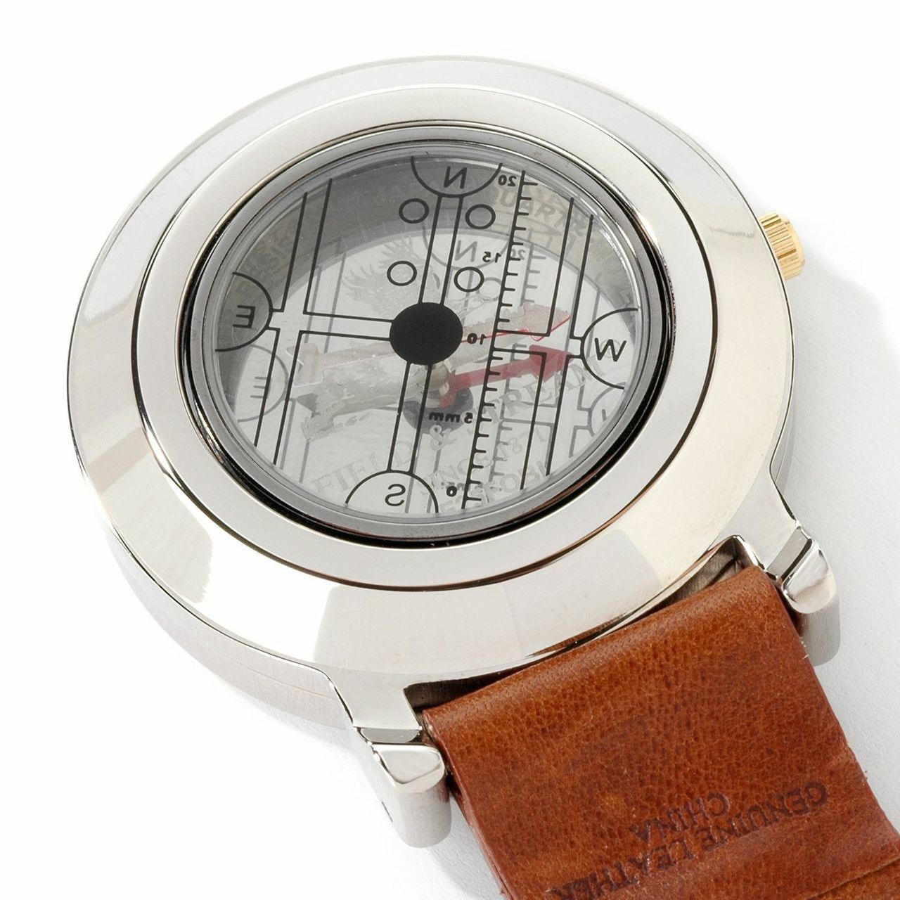 Field & Stream Camp Master Green Dial Multi-Function Compass Leather