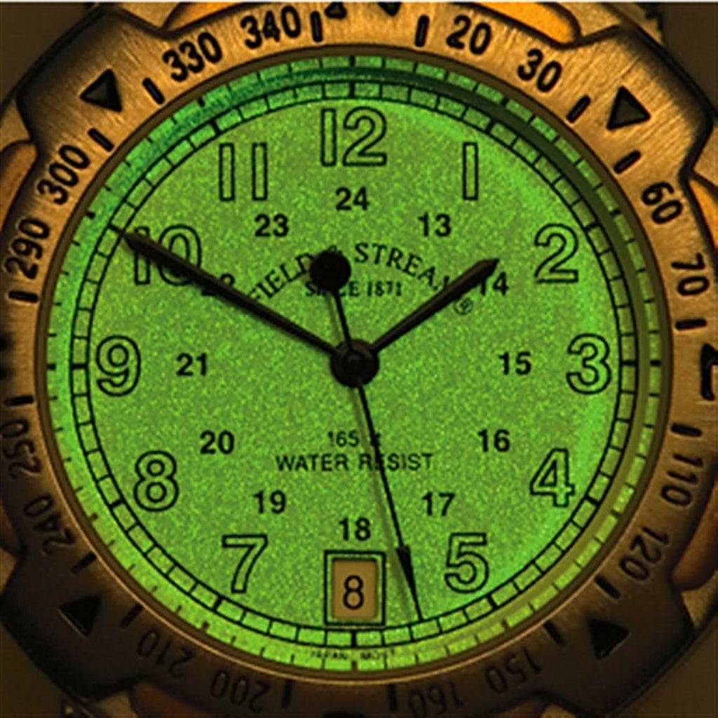 Field & Stream Camp Master Green Dial Multi-Function Compass Leather
