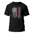 Fishing Rod American Flag Unisex T-Shirt