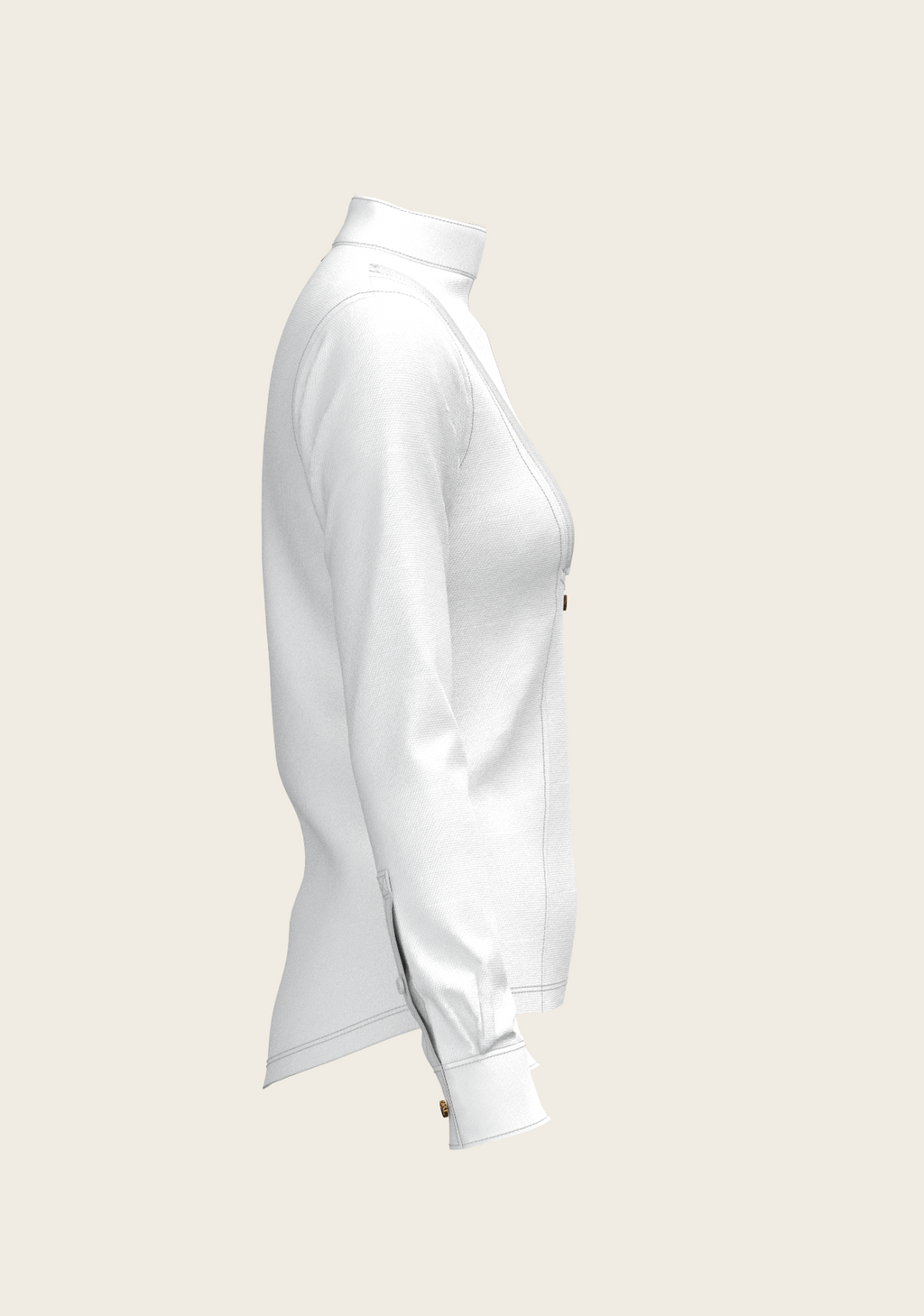 Short Pleated Long Sleeve Show Shirt