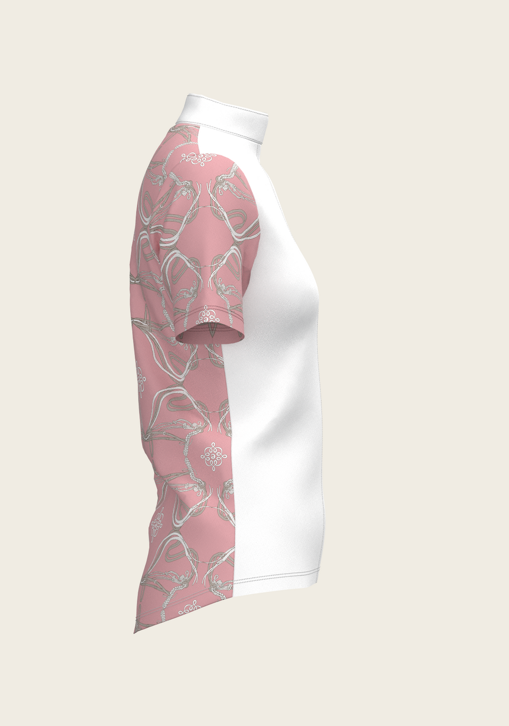 Roped Bridles on Rose Short Sleeve Show Shirt