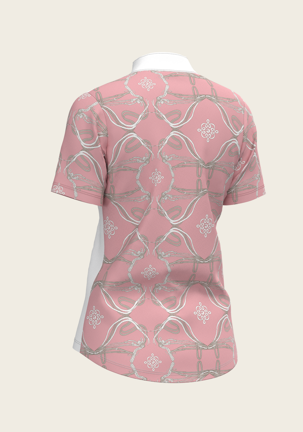 Roped Bridles on Rose Short Sleeve Show Shirt