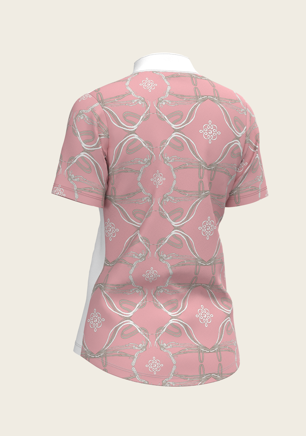Roped Bridles on Rose Short Sleeve Show Shirt