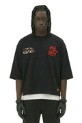 MIESHA SN/ Jersey 3/4 Sleeve Crop Top Tee