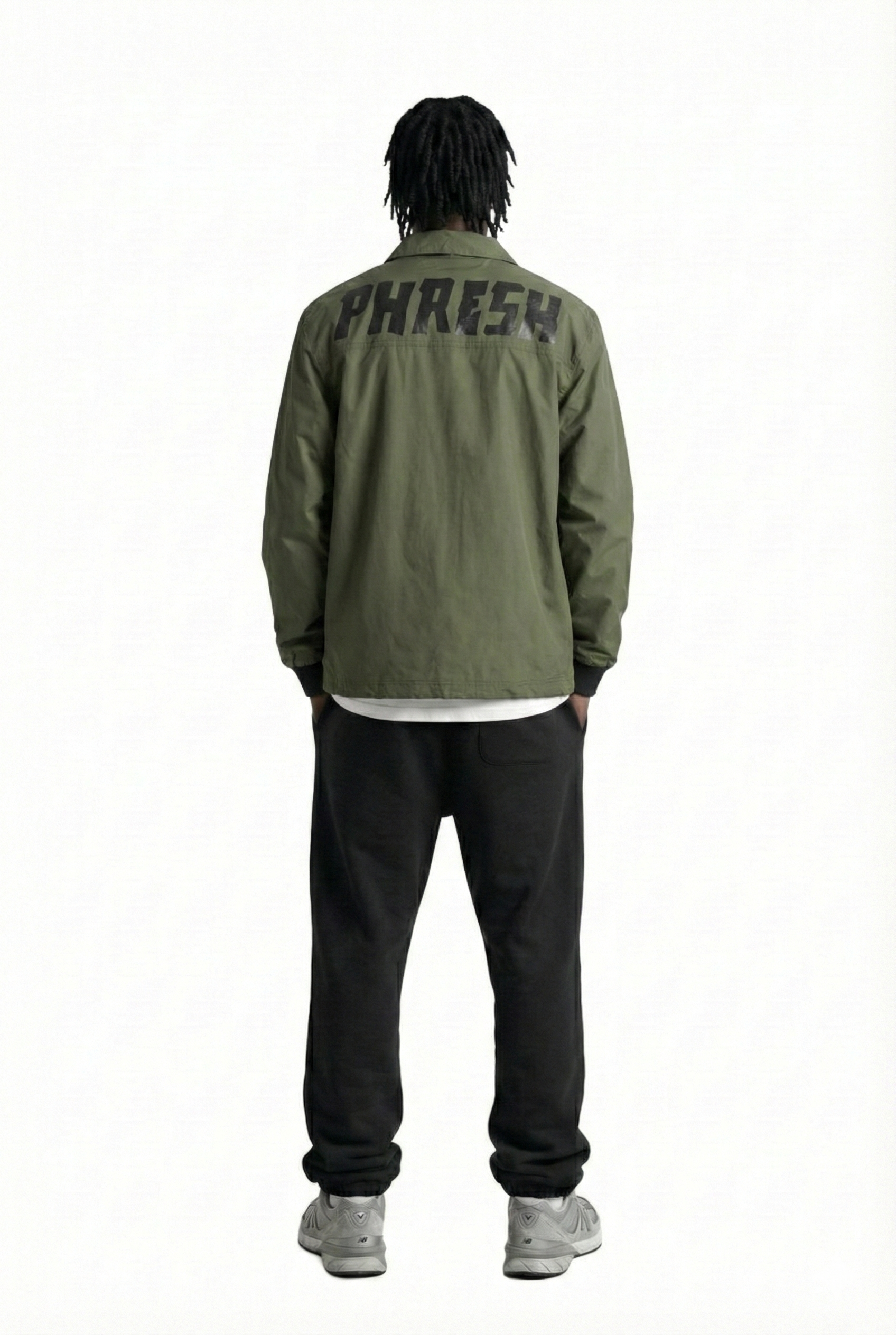 ANAS Men's premium crispy nylon long sleeve coach jacket