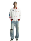 BLANCO Waffle Square Pattern Jacket with patches