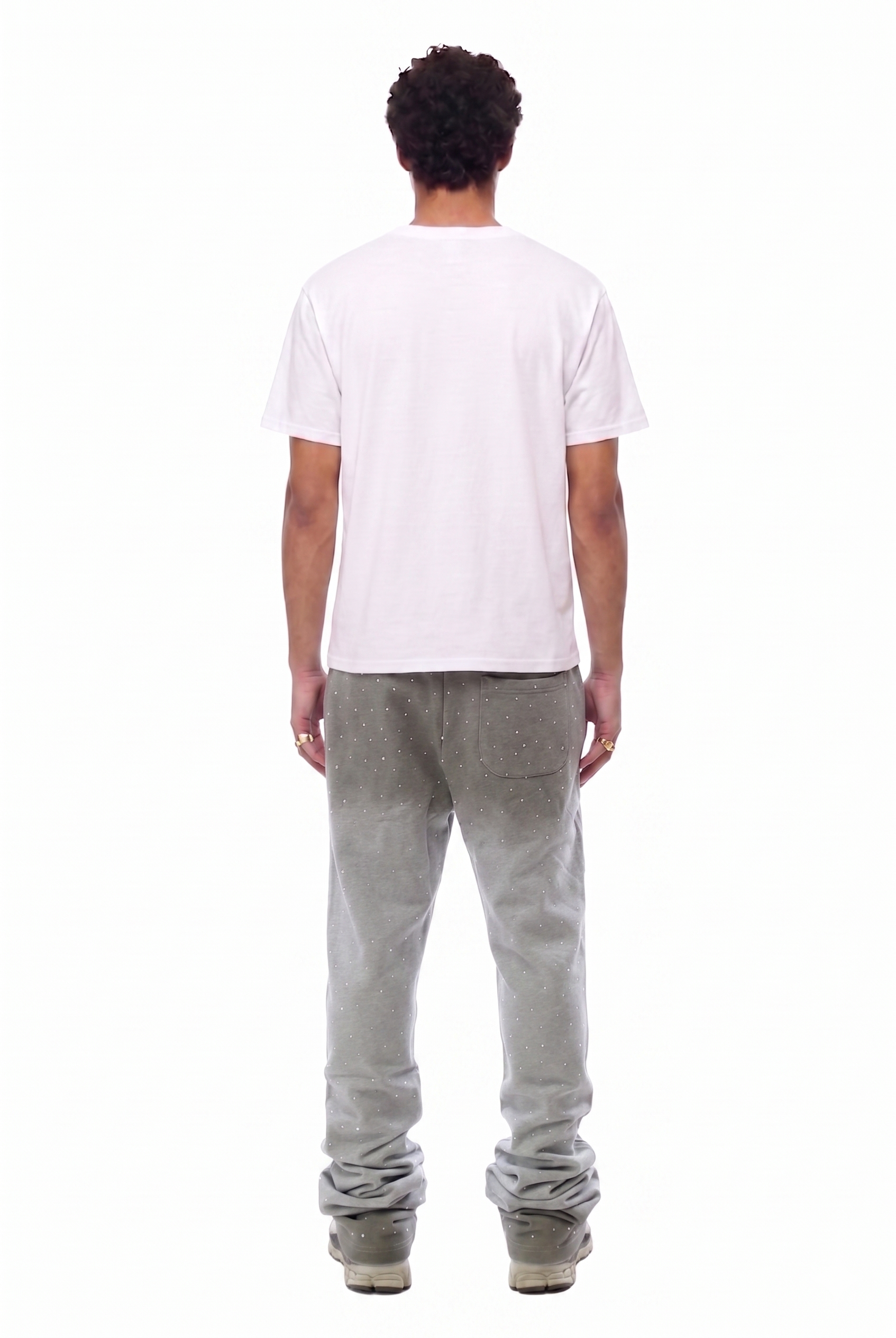 OBSIDIAN Washed French Terry Stacked Jogger Pants