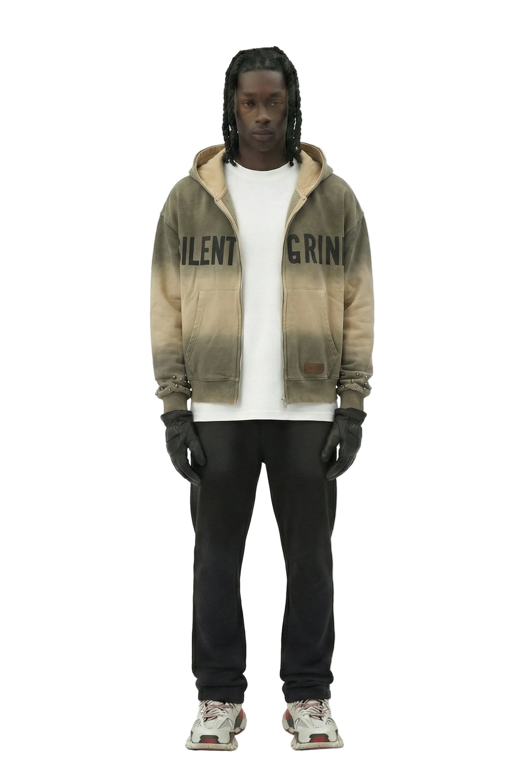 NEW NOEL French Terry Long Sleeve Crop Top Full Zip Hoodie