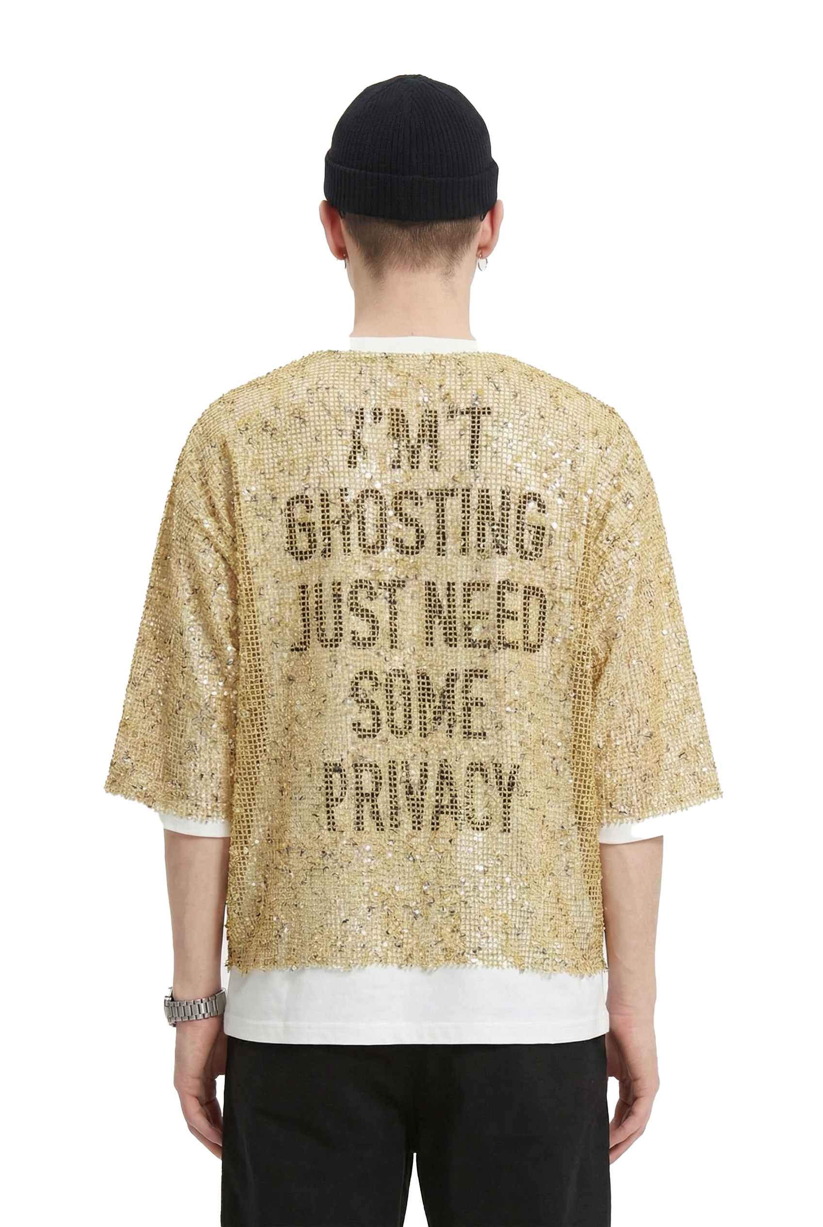 Petal S/N Jersey 3/4 Sleeve Crop Top Tee