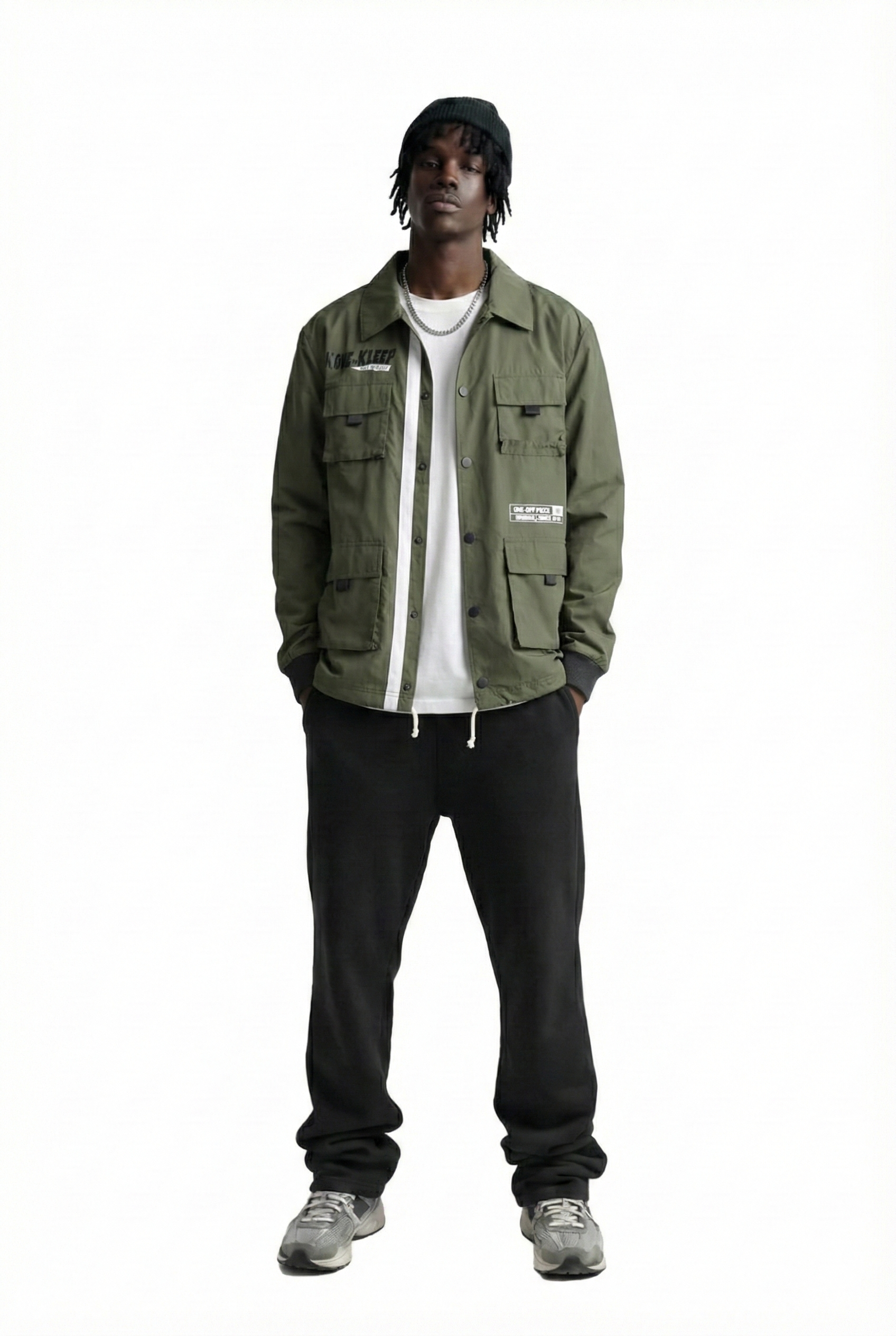 ANAS Men's premium crispy nylon long sleeve coach jacket