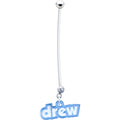 Custom Flexible PTFE Blue Personalized Name Pregnancy Belly Ring