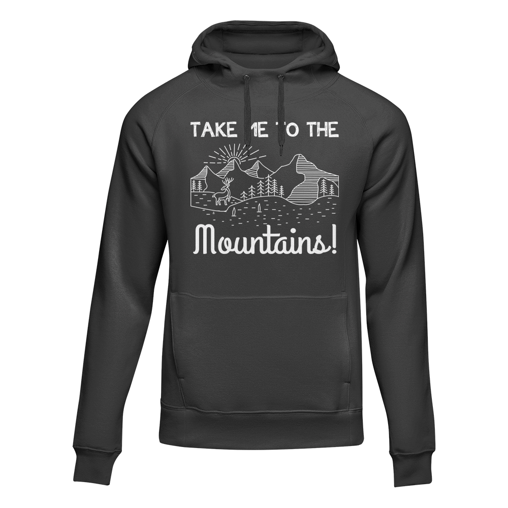 Hiking Take Me To The Mountains Adult Fleece Hoodie