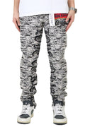 KIRK Men's premium jacquard pattern slim fit denim pant