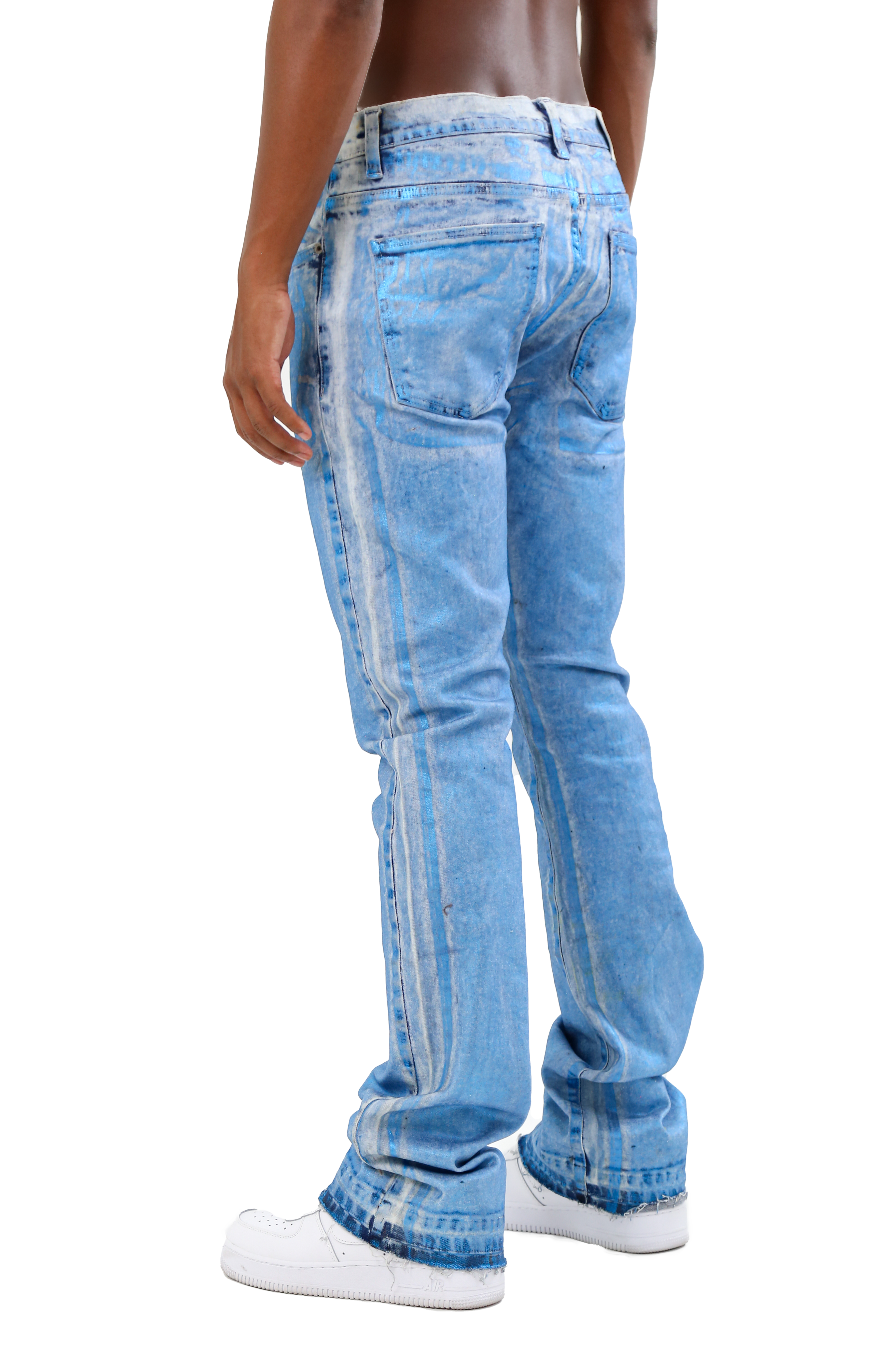 ASJ08 FOIL WASH STACKED JEANS