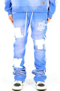 MAXX Heavy weight brushed vintage washing skinny flare stacked pants