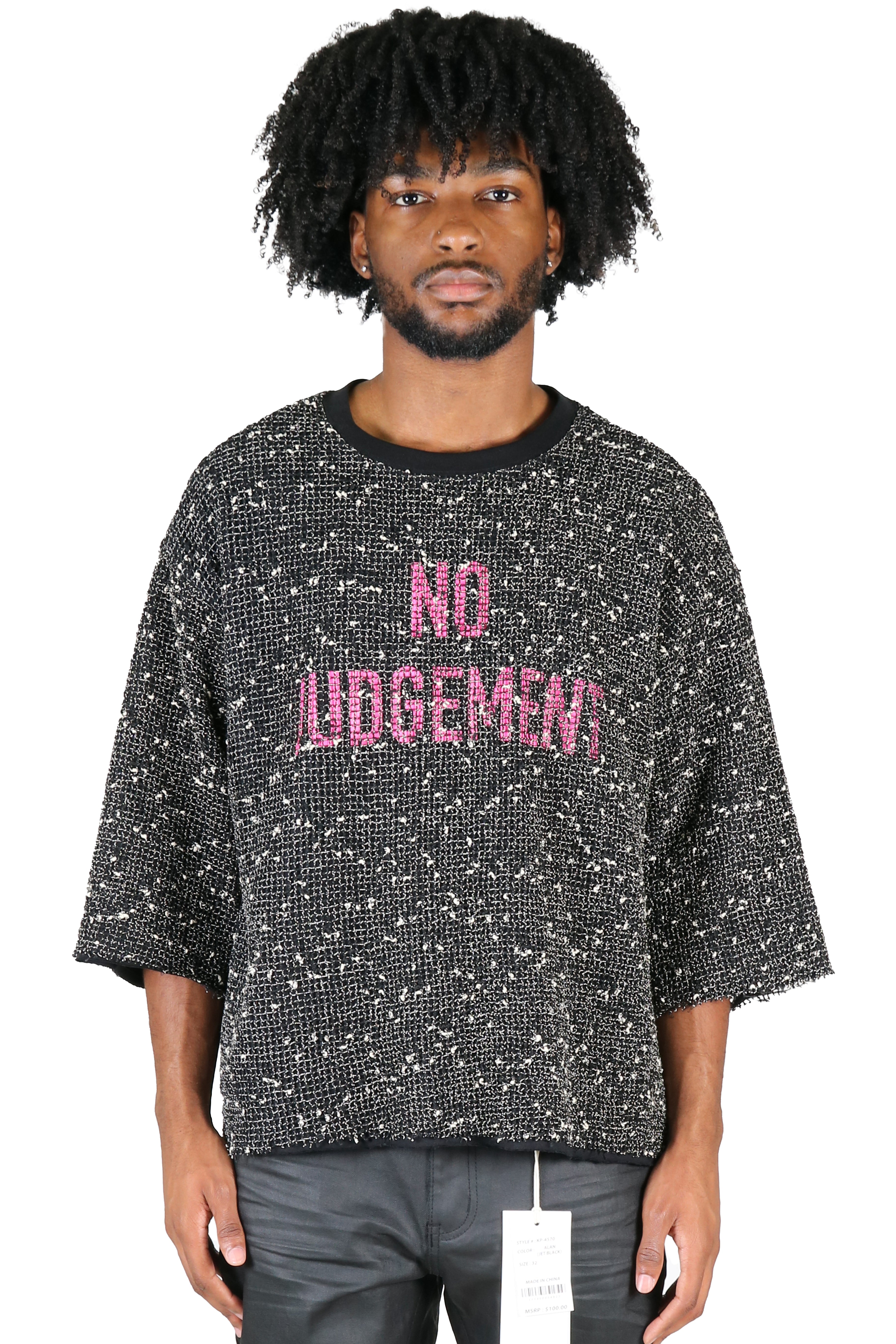 DIVINE S/N Jersey 3/4 Sleeve Crop Top Tee