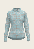 Roped Bridles on Sky Blue Ladies Button Shirt