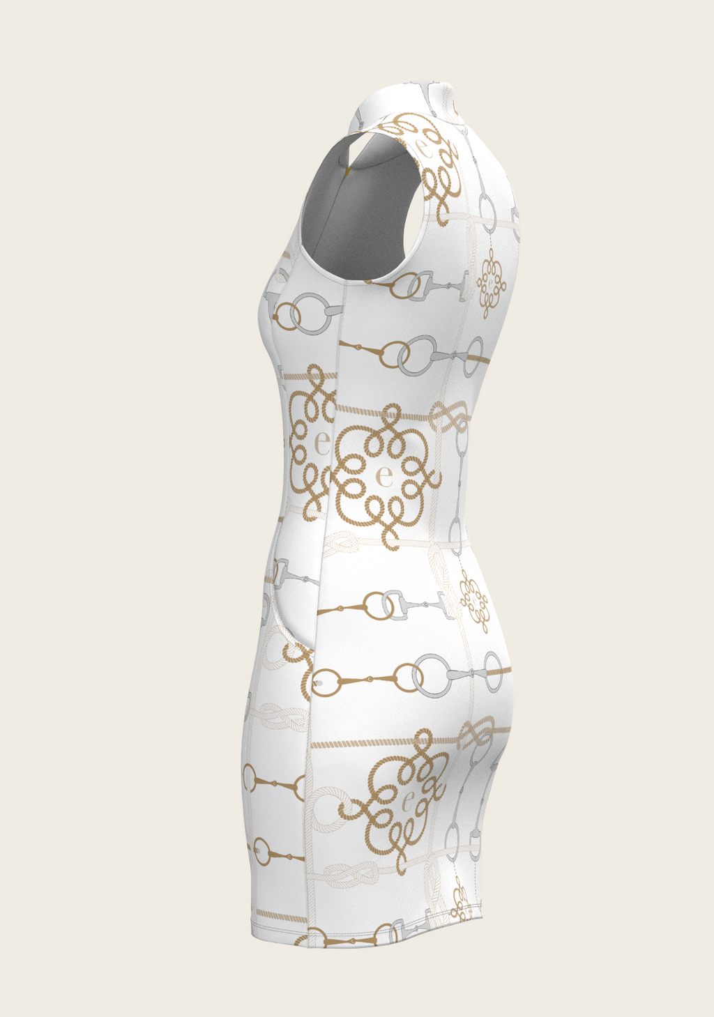 White Cable Golf Dress