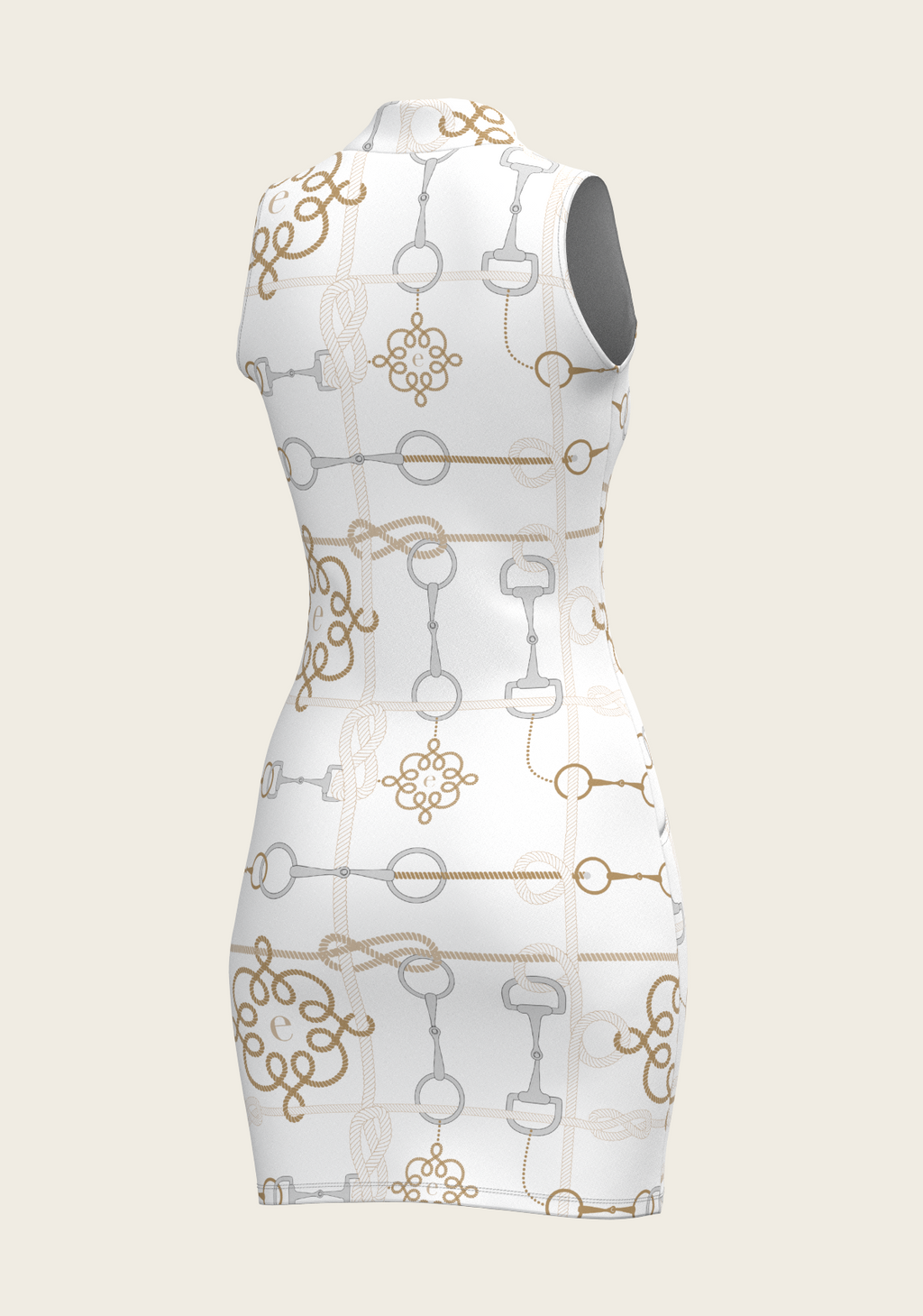 White Cable Golf Dress