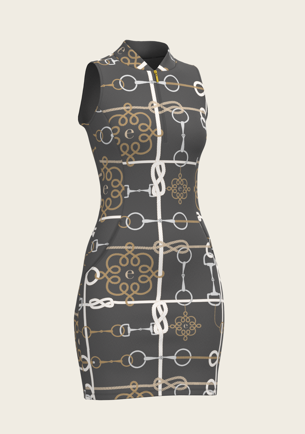 Grey Cable Golf Dress
