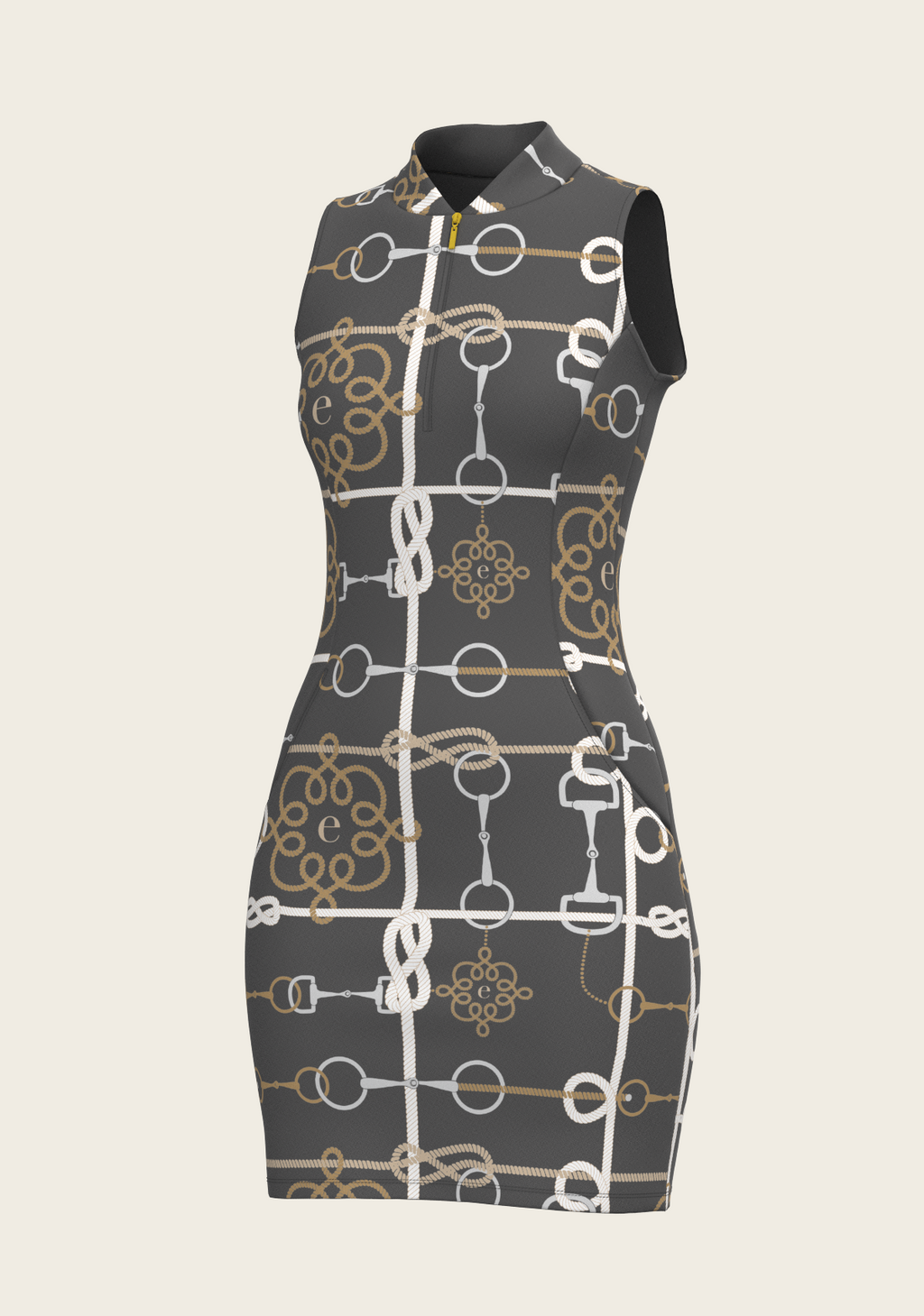 Grey Cable Golf Dress