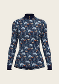  Forest on Navy Quarter Zip Sun Shirt