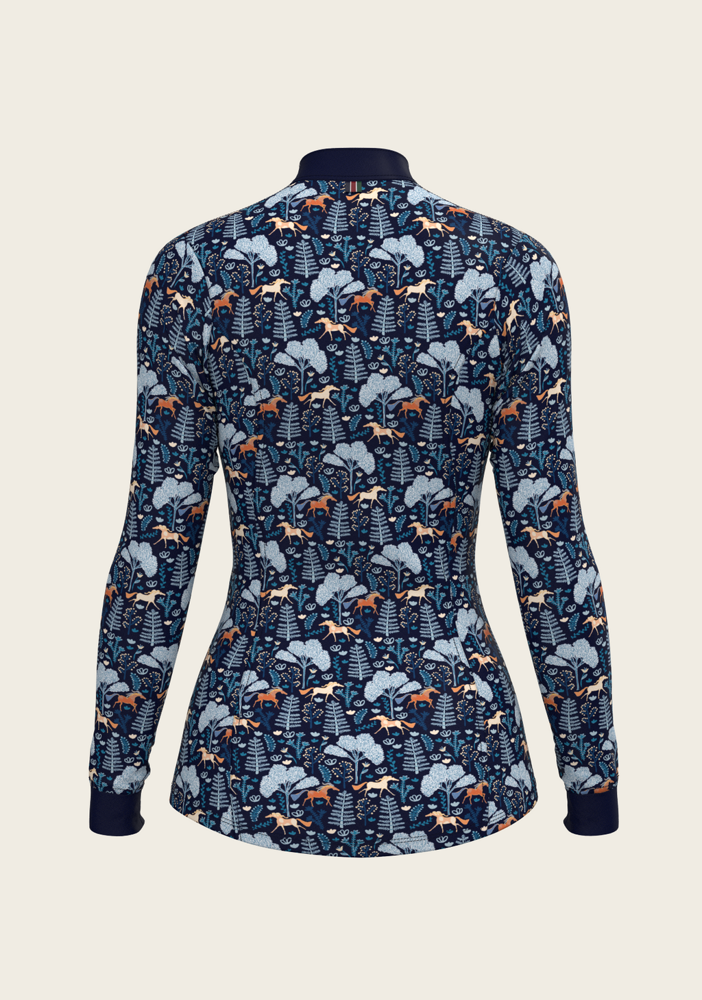  Forest on Navy Quarter Zip Sun Shirt