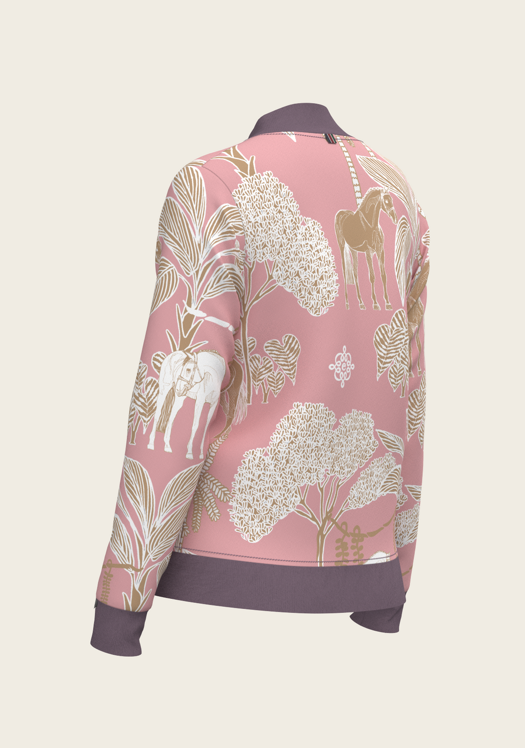 Poppy Seed Island Horses Reversible Jacket