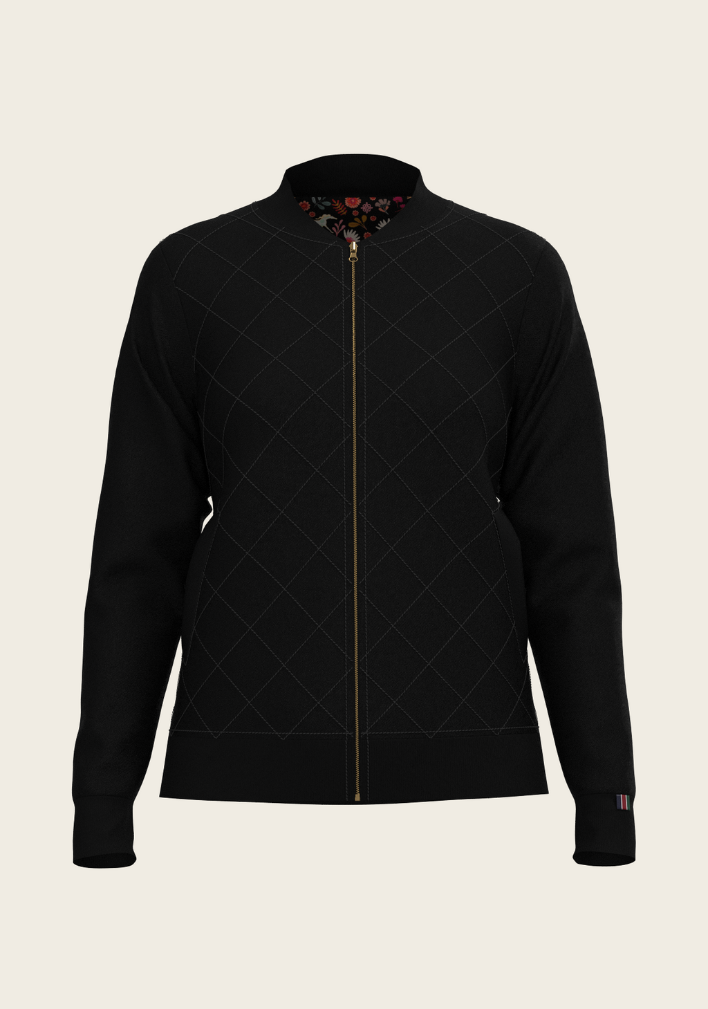  Bouquet on Black Reversible Jacket