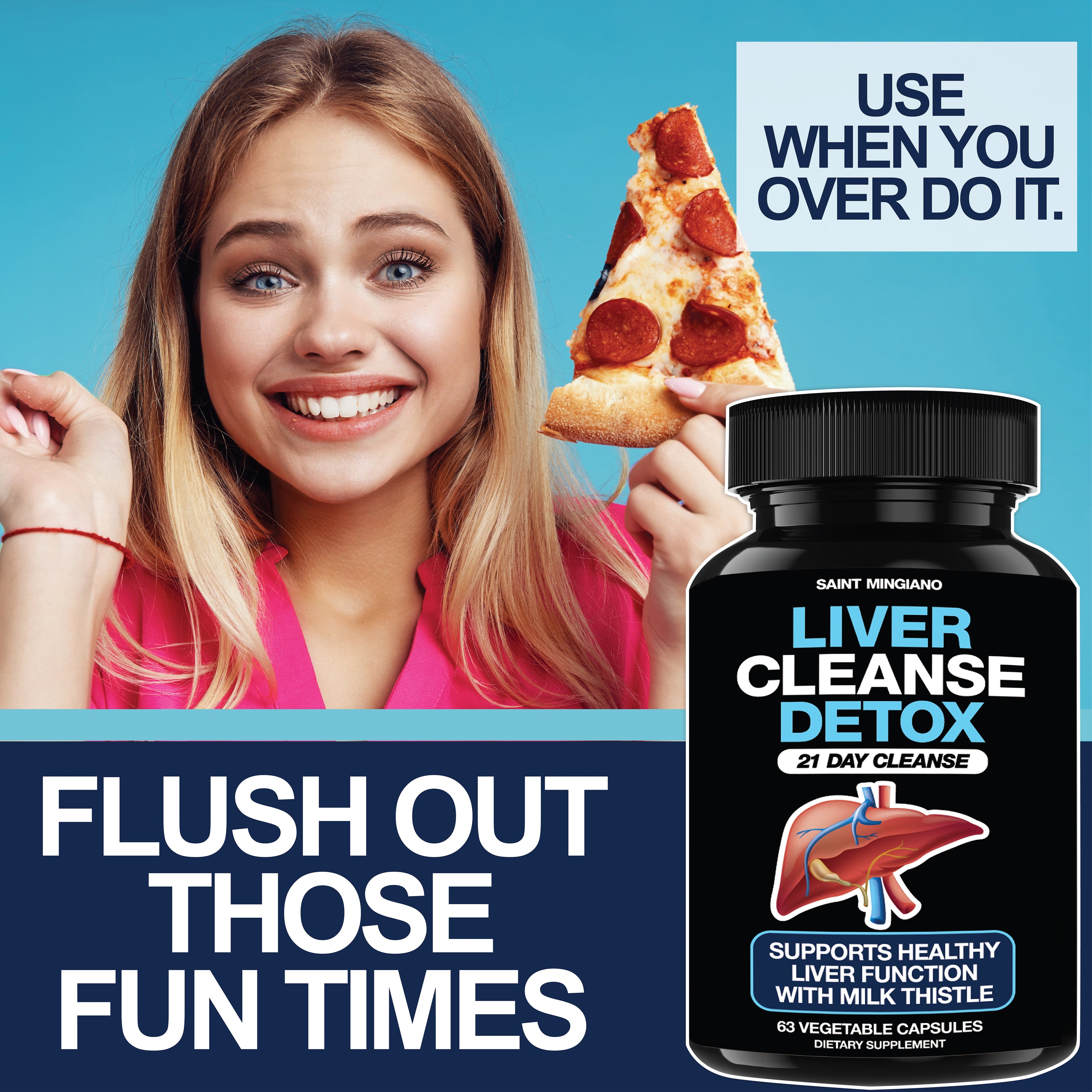 Liver Cleanse Detox & Repair - 21 Day Cleanse - Natural Liver Support Supplement with Milk Thistle