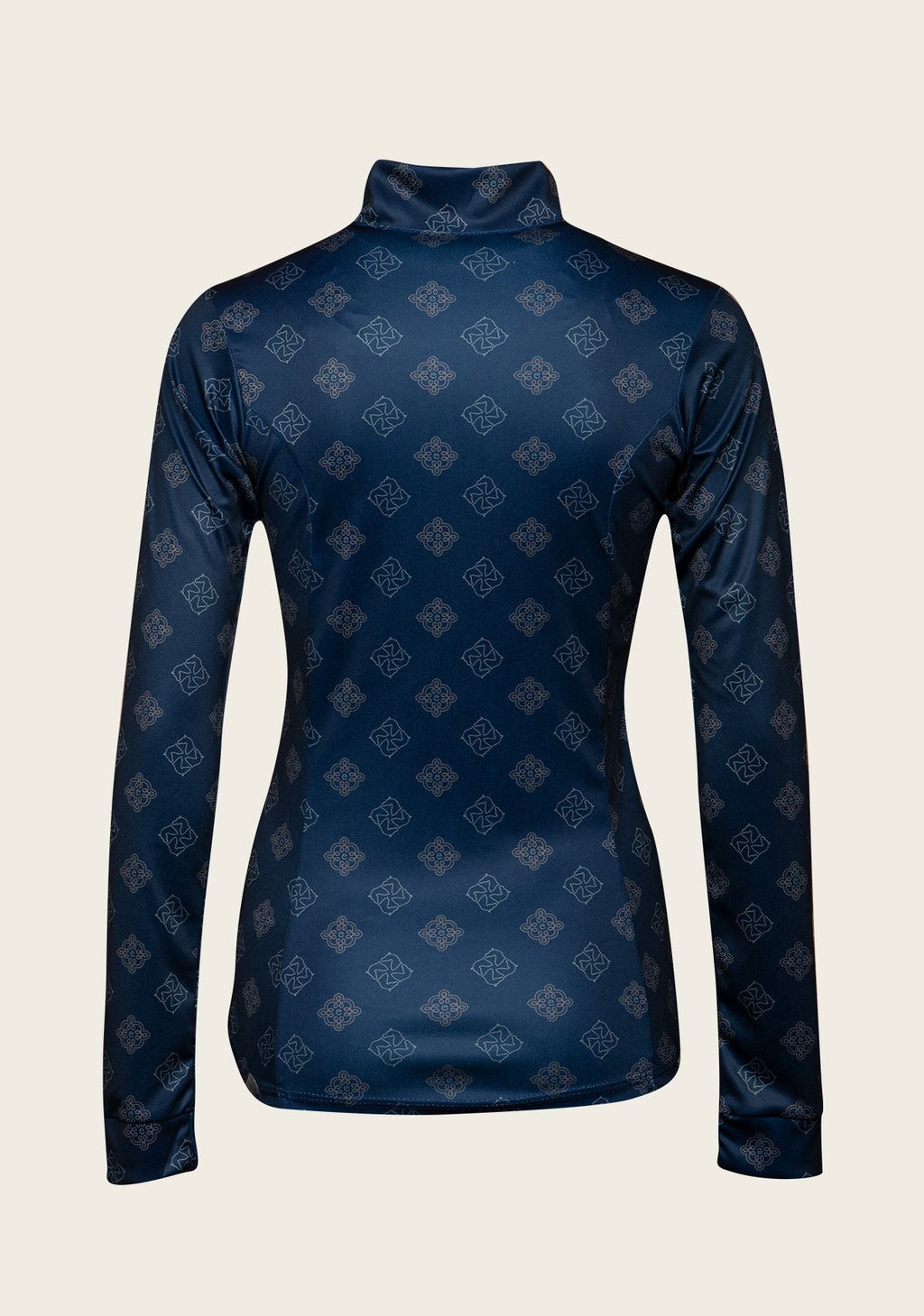 Espoir Navy Mosaic Quarter Zip Sun Shirt