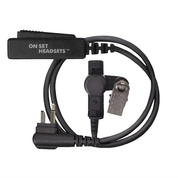 On Set Headsets™️ "The Shorty" Chest Pack Compatible FilmPro Walkie Surveillance Headset with 2-Pin Motorola M1 Connector -  (Black, Camo)