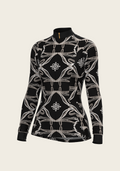 Roped Bridles on Black Quarter Zip Sun Shirt