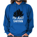 Brisco Brands Nerdy Im Just Saying Funny Anime Pun Hoodie Sweatshirt Women Men Royal