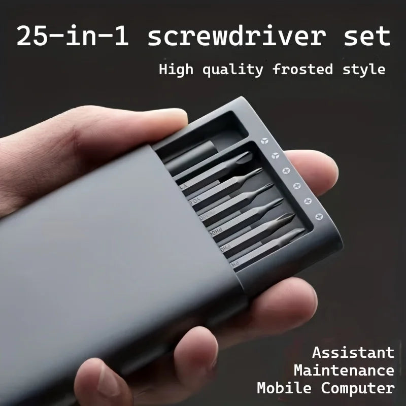 25 in 1 mini screwdriver set, flat head and cross shaped small