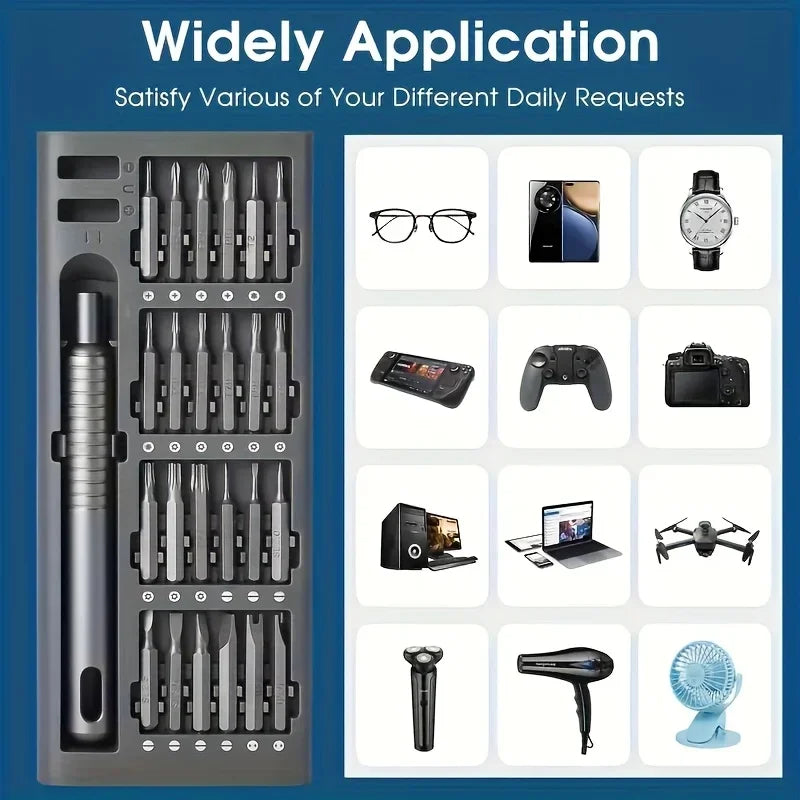 25 in 1 mini screwdriver set, flat head and cross shaped small