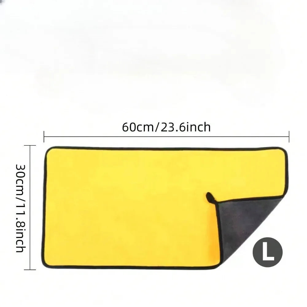 1/2/3/6/10pcs 30X60cm Microfiber Car Cleaning Towels Soft Quick Drying
