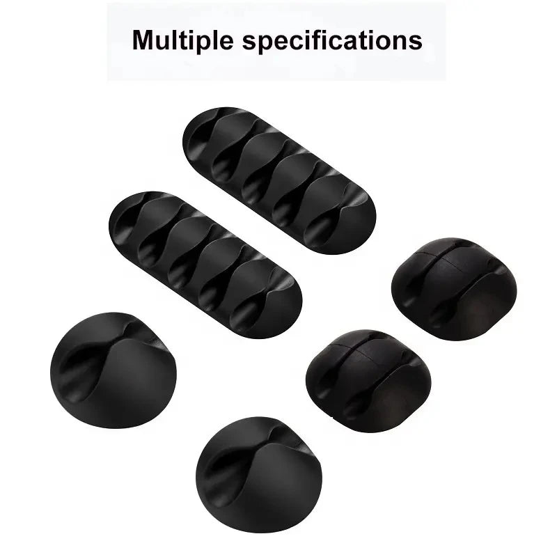 Cable Cord Wire Organizer Silicone USB Cable Winder Management Clips