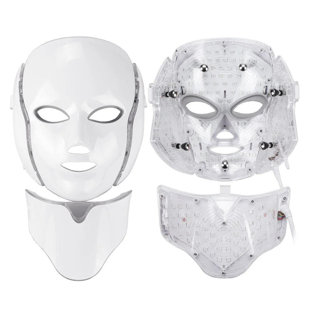 7 Colors Light LED Face Neck Beauty Mask Photon Red Light Facial Skin