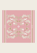  Island Horses on Rose Square Scarf