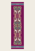 Mermaid Horses on Berry Rectangular Scarf