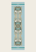 Mermaid Horses on Skye Blue Rectangular Scarf