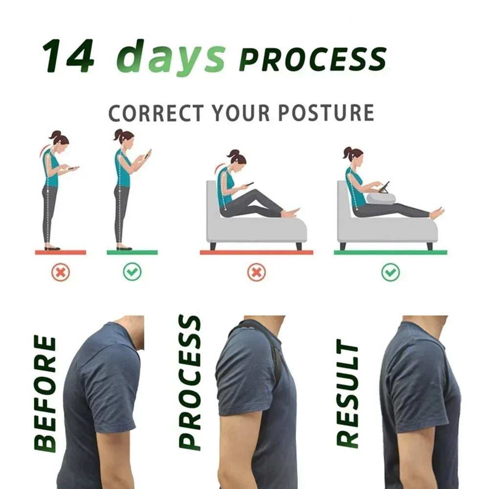 Men and Women Sitting Posture Correction Belt Shoulder Straight Back B