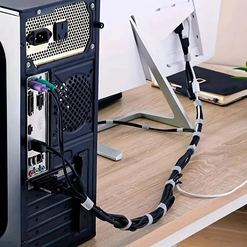 1/5M Cable Organizer Cable Management Wire Winder Tape Earphone Mouse
