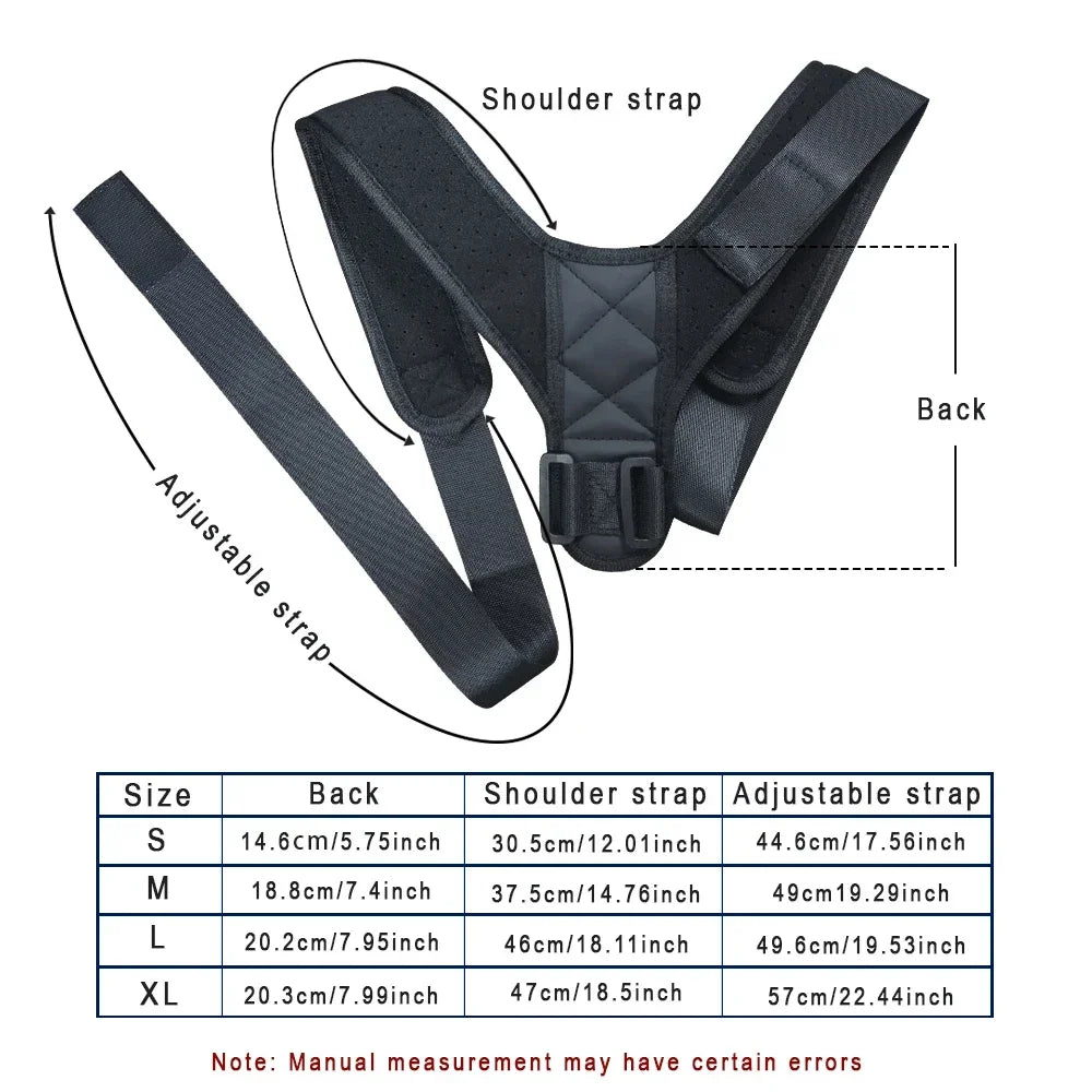 Men and Women Sitting Posture Correction Belt Shoulder Straight Back B