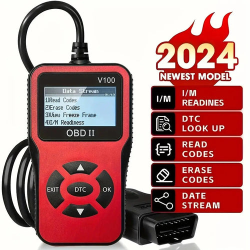 1pc V100 Professional OBD2 Scanner, Engine Fault Code Reader,