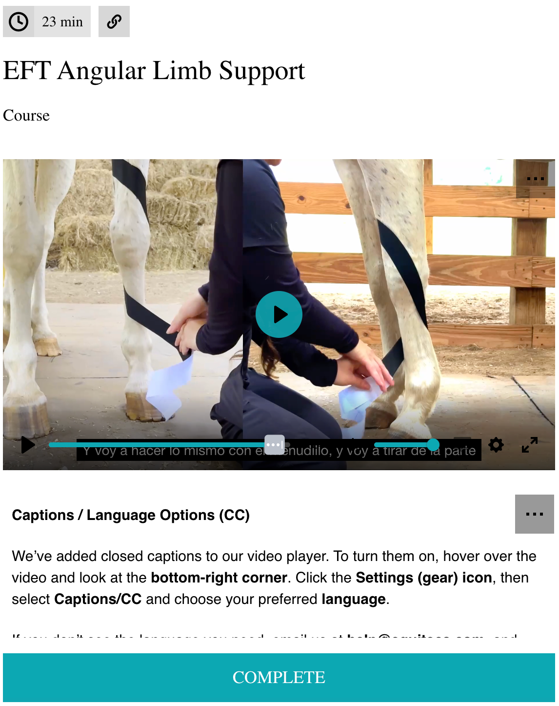 EFT Angular Limb Support