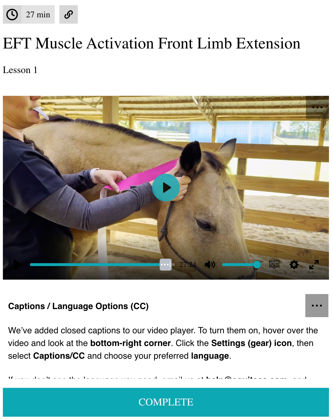 EFT Muscle Activation (Neck) Front Limb Extension