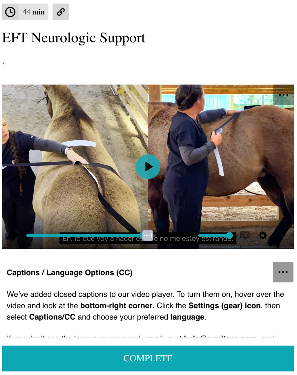 EFT Neurologic Support