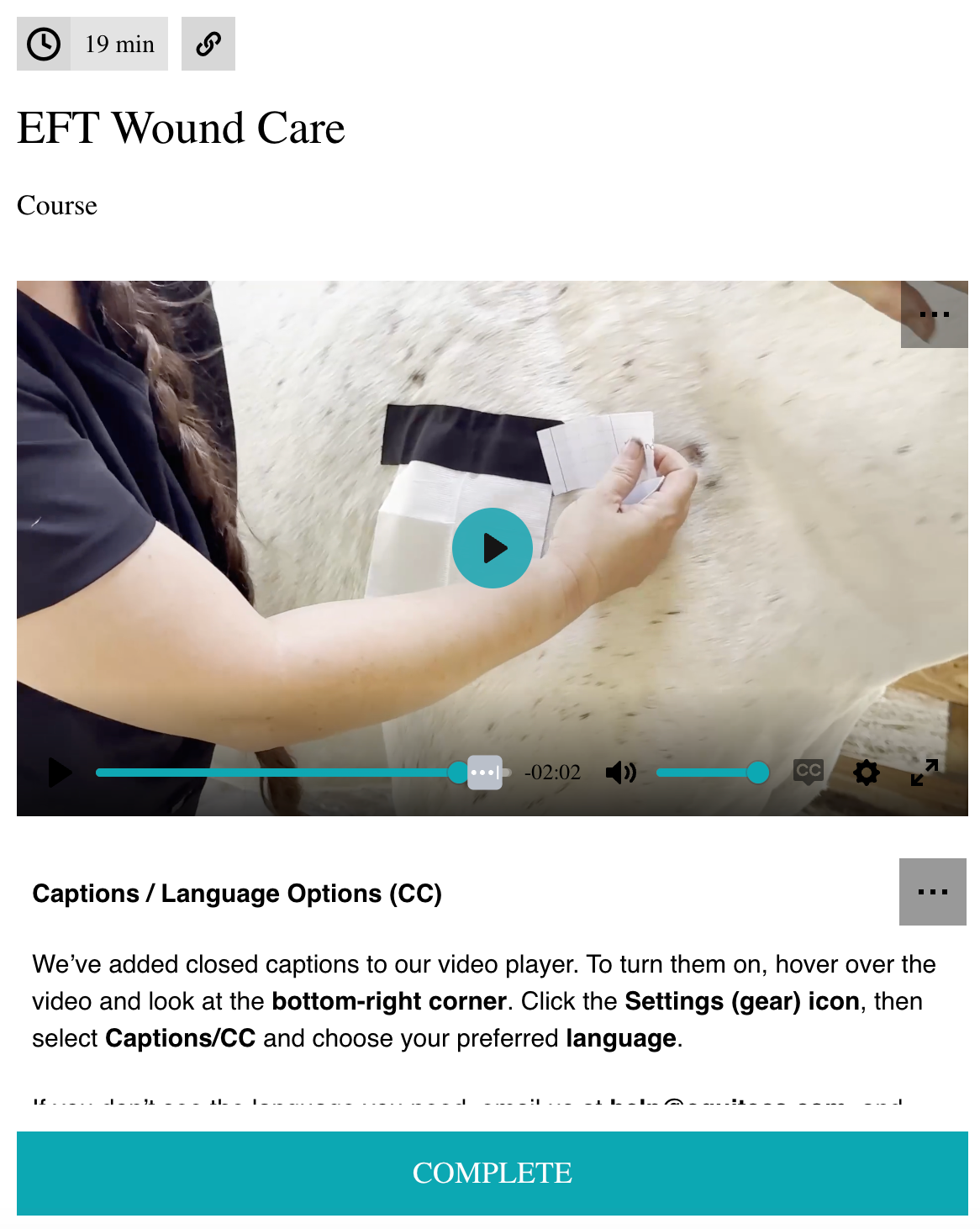 EFT Wound Care Support